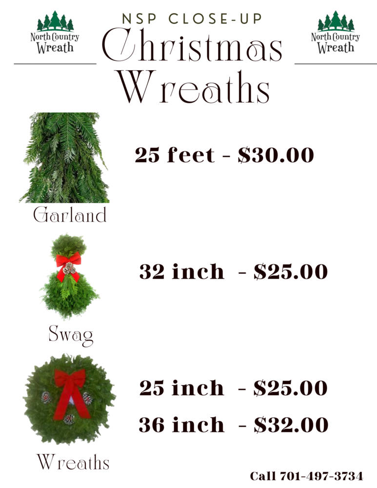 NSP Close Up is Selling Wreaths