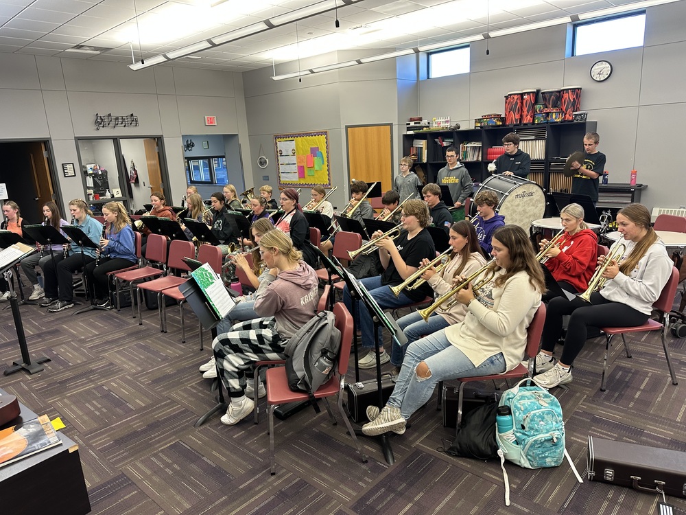 Band practices for concert Berthold Public School